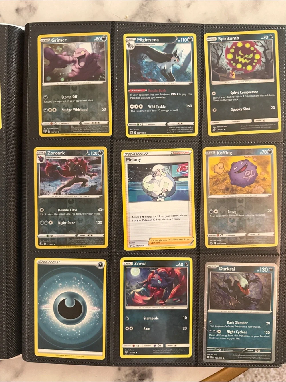 Pokemon Card Binder pages of cards - lots of sets